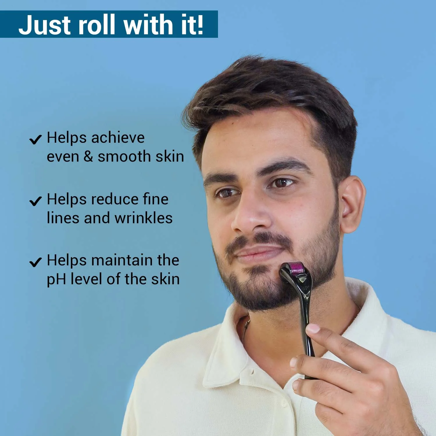 Derma Roller 1mm with Sanitizer | For Hair and Skin - Image 7