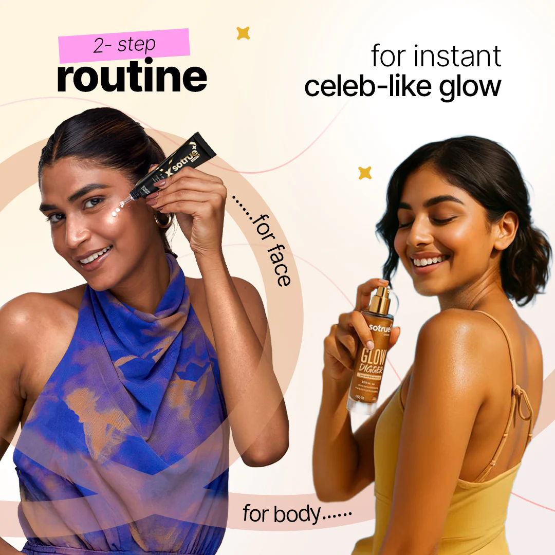 Face & Body Glow Combo | Gold Strobe Cream & Body Glow Spray - Image 3