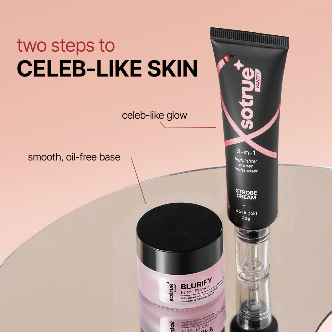 Prep & Glow Combo | Primer + Strobe Cream (Rose Gold) - Image 3