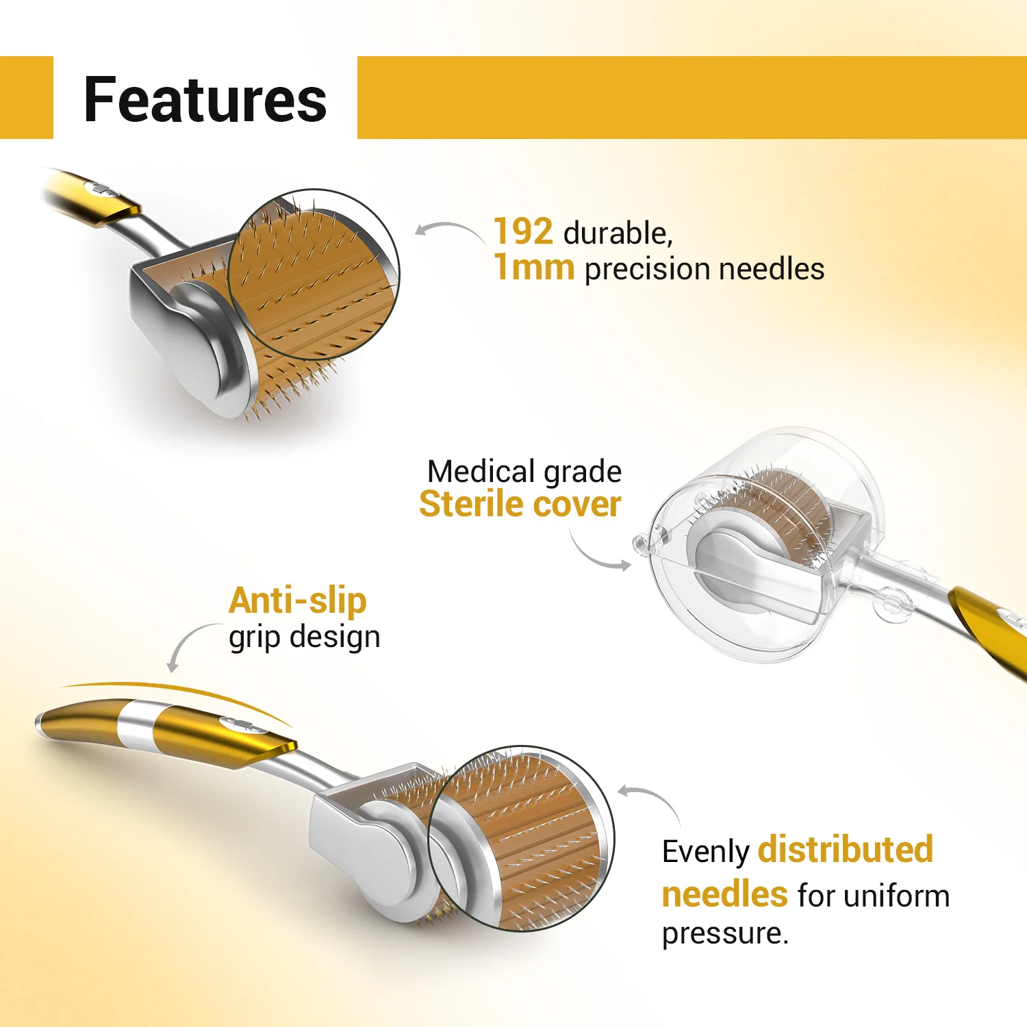 Derma Roller Professional 1mm | For Hair & Skin - Image 4