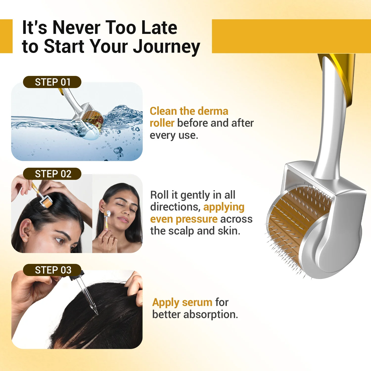 Derma Roller Professional 1mm | For Hair & Skin - Image 6