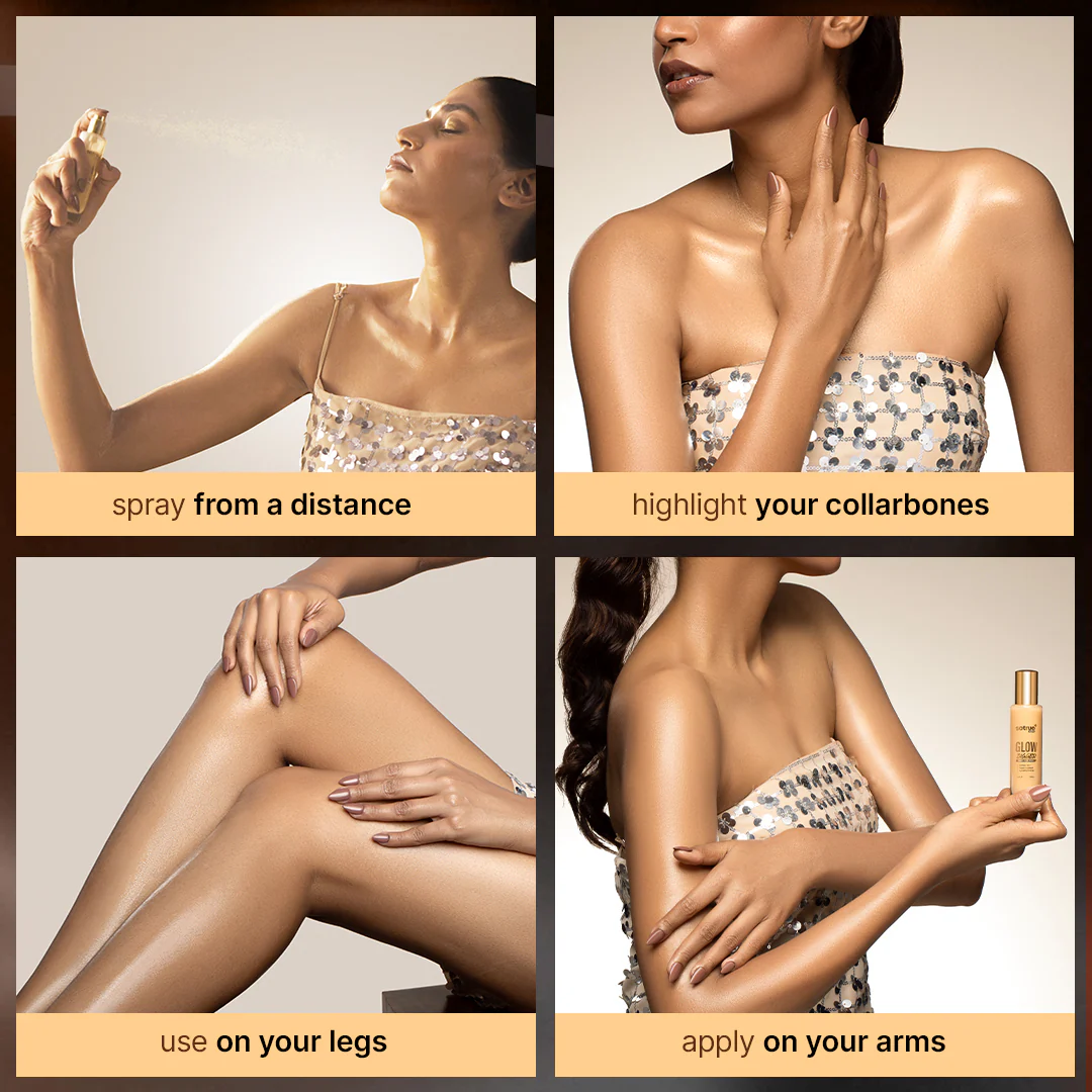 Glow Digger Body Glow Spray | SPF 50+ PA+++ | Instant Radiant Shine - Image 6