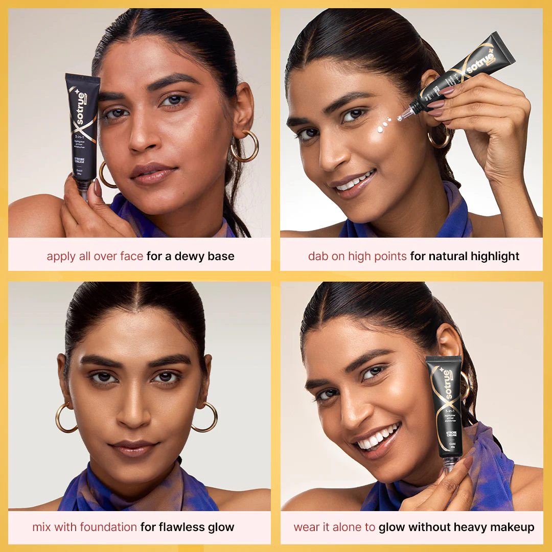 3-in-1 Illuminating Strobe Cream | Gold - Image 3